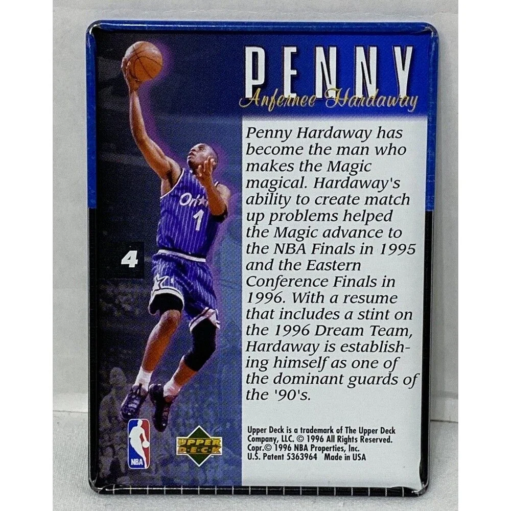 Upper Deck Penny Anfernee Hardaway 1996 4 All Metal Cards In Tin